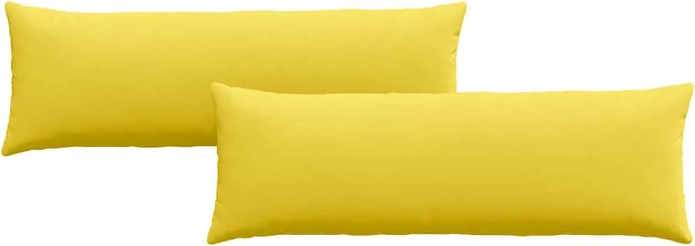 vidaXL Kanapé párnák 2 pcs Világos sárga 120 x 40 cm szövet