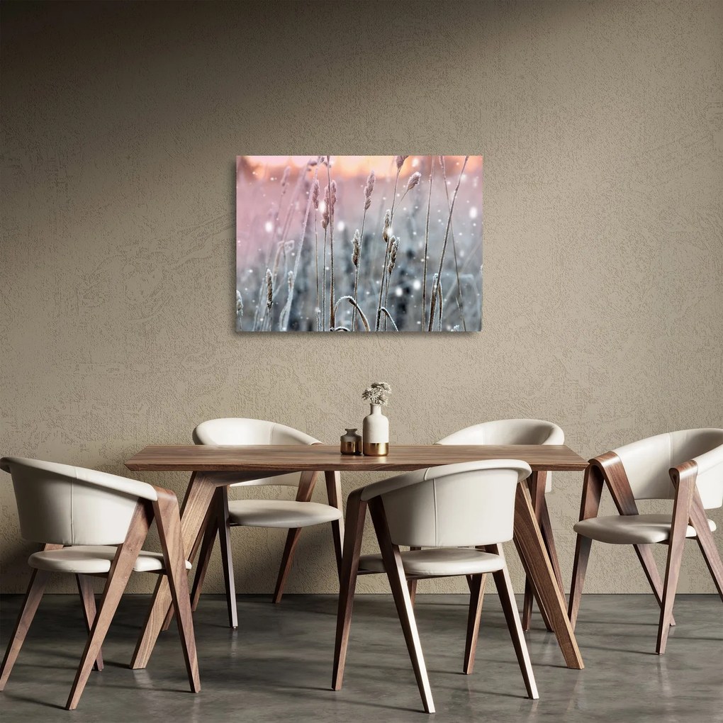 Üveg kép - Téli táj (70x50 cm)