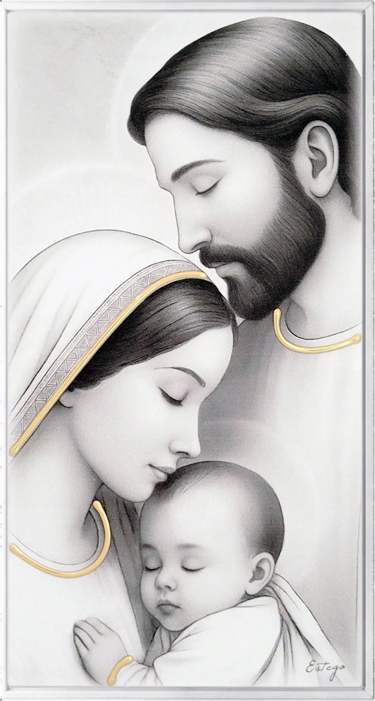 Keretbe festett Szent Család kép 63x33 cm Cikkszám: ES07156803D