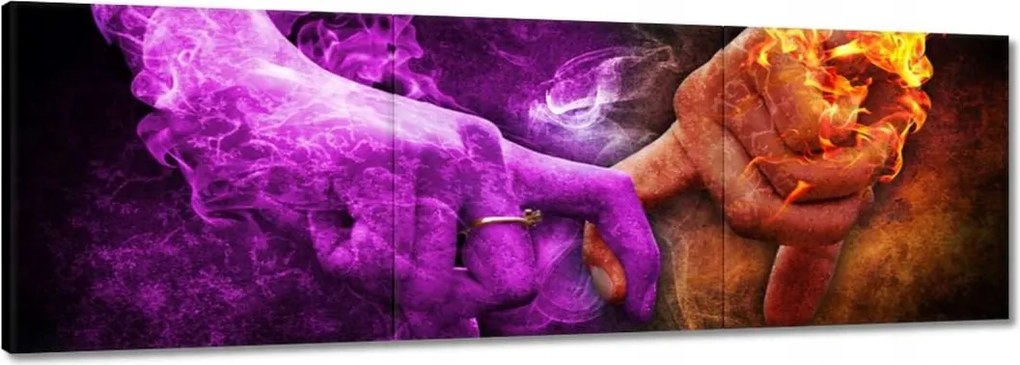 Vászonkép 90x30 Szerelmes érintés