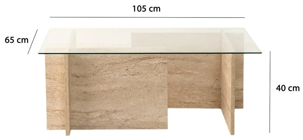 Dohányzóasztal Espadrile (travertin) . 1102386