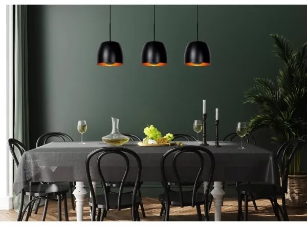 Lucide 30488/03/30 - Csillár zsinóron NOLAN 3xE27/40W/230V fekete