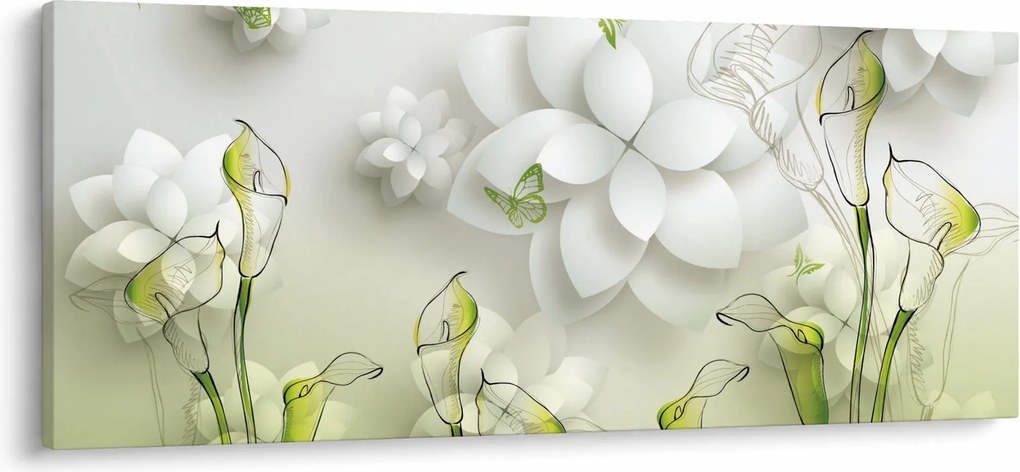 Kép virággal (120x50 cm)
