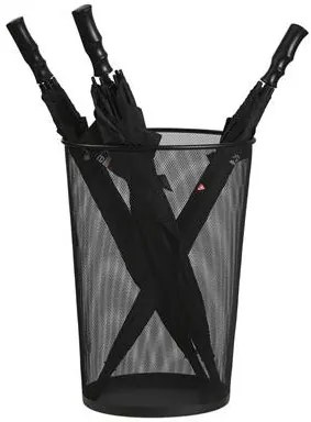 Esernyőtartó, fémhálós, ALBA Rain, fekete (BAF90)