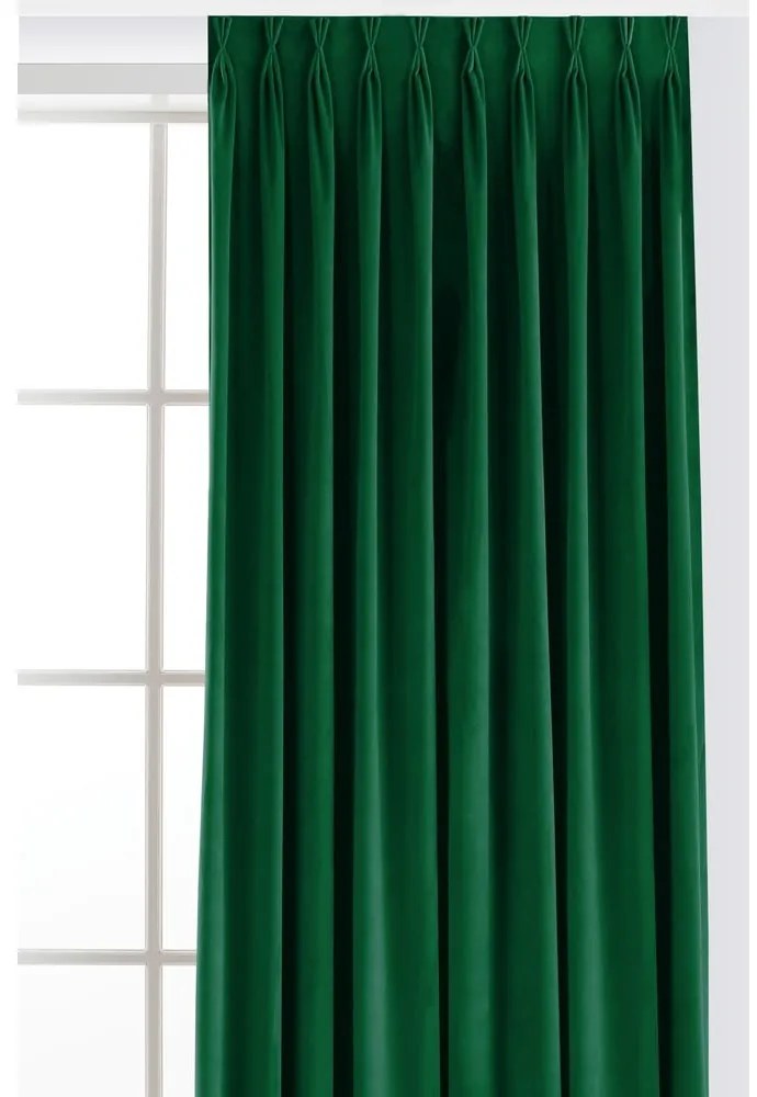 Zöld bársony dimout (részleges sötétítő) függöny 140x250 cm Velto – Filumi