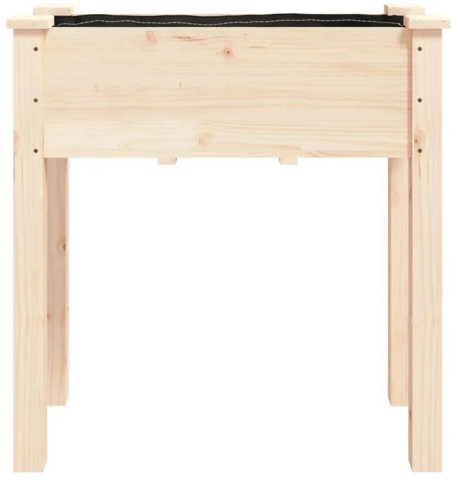 tömör fenyőfa kerti ültetőláda béléssel 71 x 37 x 76 cm