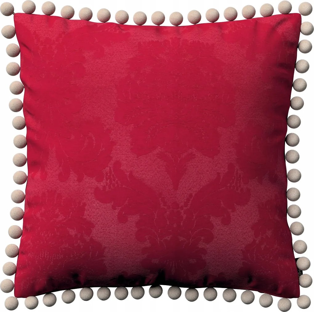 Párnahuzat 45x45 akantusz levelek bordó alapon