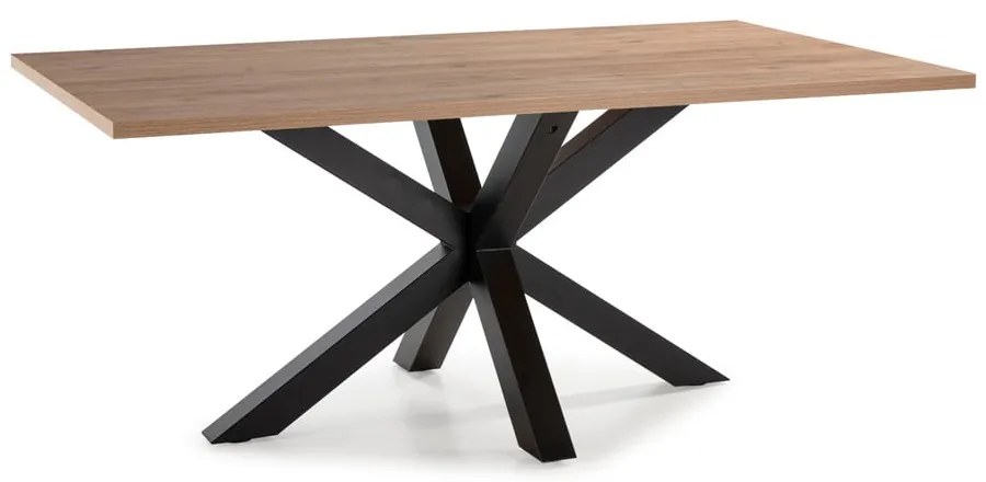 Étkezőasztal tölgyfa dekoros asztallappal 100x180 cm Comba – Marckeric