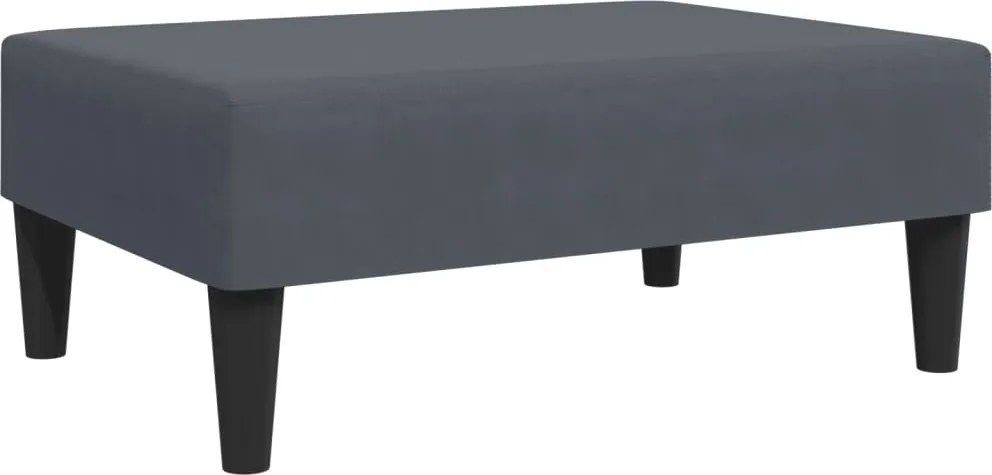 vidaXL sötétszüke bársony lábzsámoly 77x55x31 cm