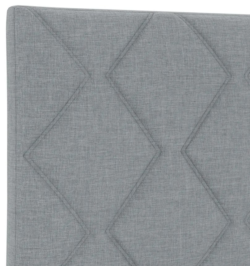 Fejtámla Gyémánt Blokkos Design Világosszürke 80 cm Szövet