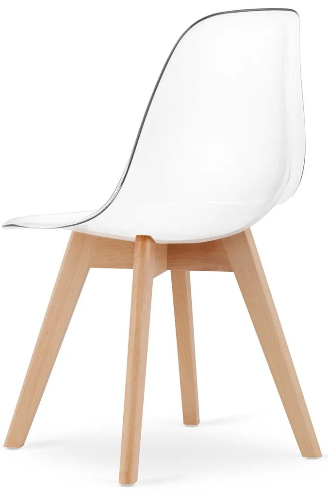 Átlátszó KITO szék bükkfa lábakkal