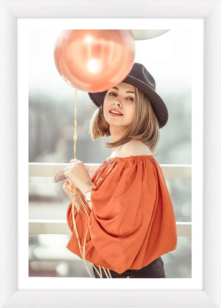 Fa képkeret, Fehér 13x18 cm