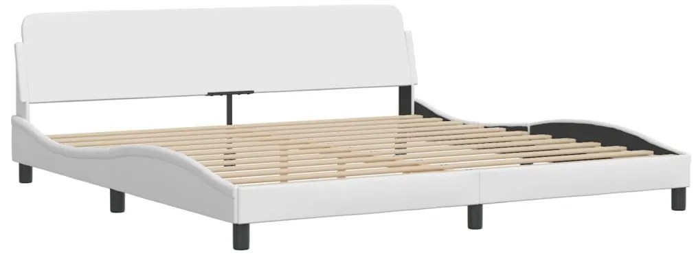 fehér műbőr ágykeret matrac nélkül Hvar 200x200 cm