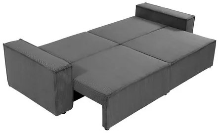 Széthúzható kanapé Kasuna Sztruks (sötétzöld) (tárolóhellyel). 1105543