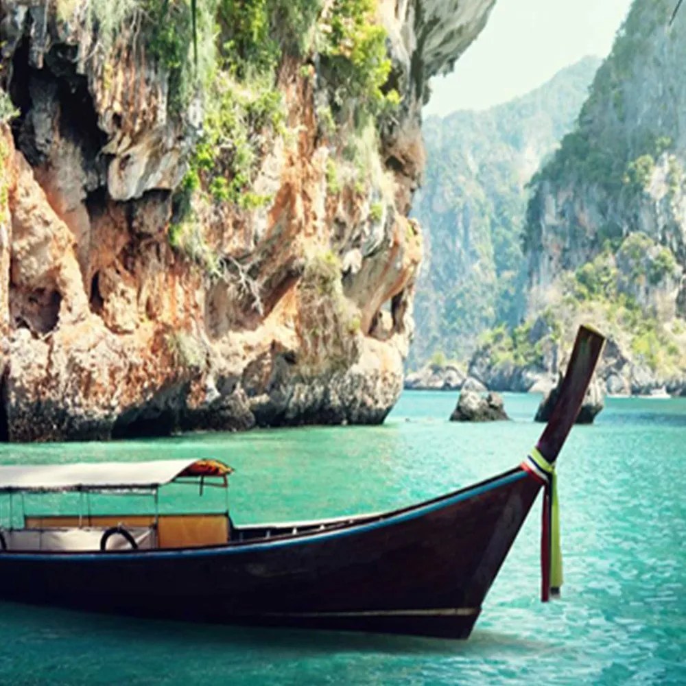 Gario Paraván Csónak a trópusokon Méret: 145 x 170 cm, Kivitelezés: Forgó paraván 360°