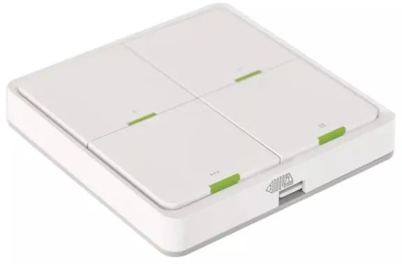 Kapcsoló 4-gombos GoSmart 1xCR2430 Tuya fehér