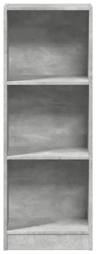betonszürke szerelt fa könyvespolc 40 x 24 x 109 cm