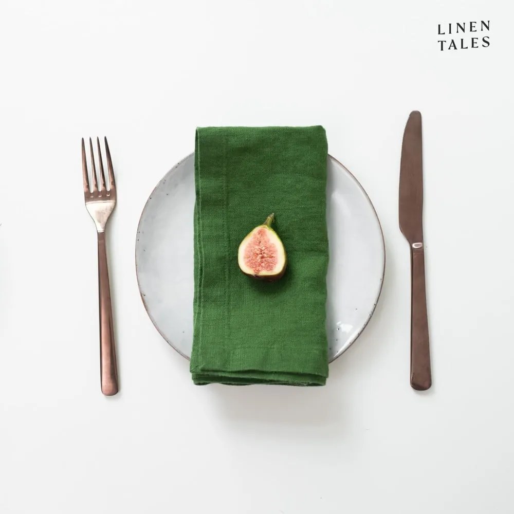 Len szalvéta szett 2 db-os 40x40 cm True Green – Linen Tales
