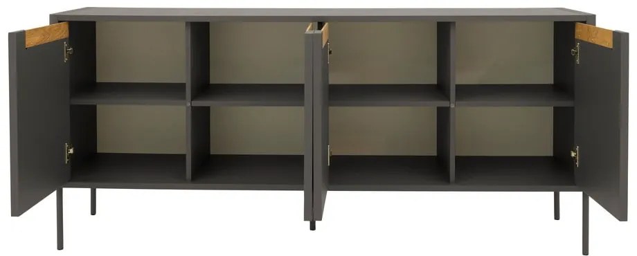 Switch fekete komód, 173 x 76 cm - Tenzo