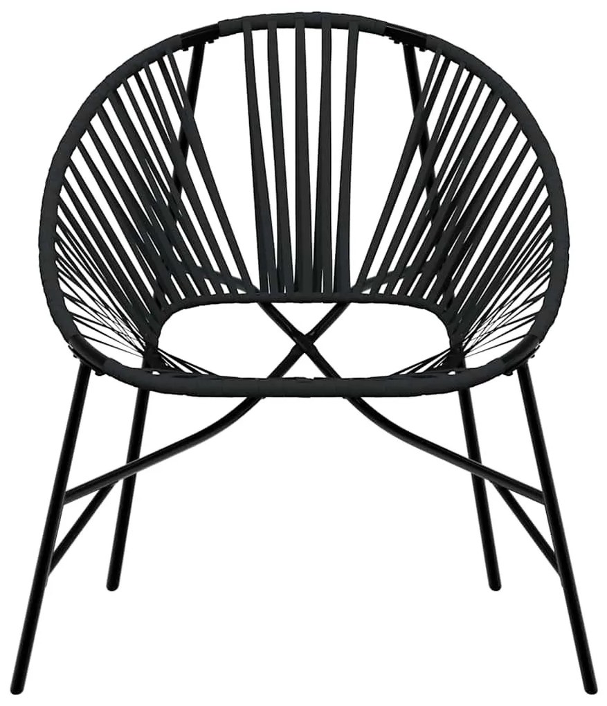 fekete polyrattan kerti tojás szék