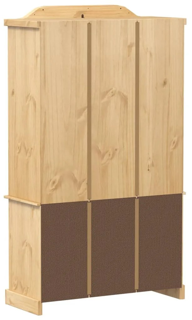 Corona tömör fenyőfa vitrinszekrény 103,5 x 42 x 180 cm