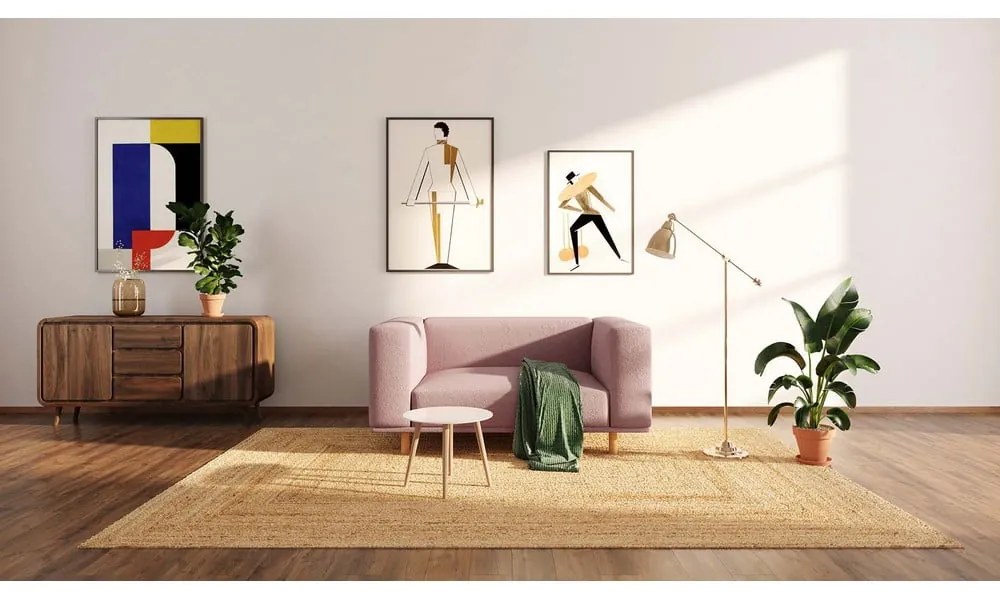 Rózsaszín buklé relaxációs fotel Kukumo – Ame Yens