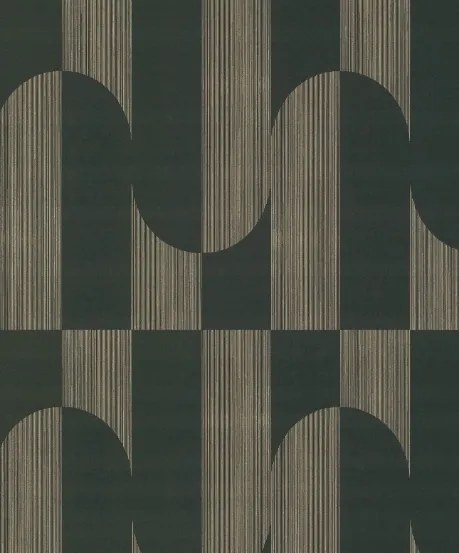 Vinyl tapéta Art Deco fekete arany geometrikus minta