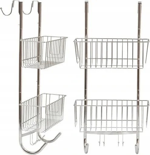 Bamodi zuhanykosár 2 szintes króm akasztók fúrás nélkül