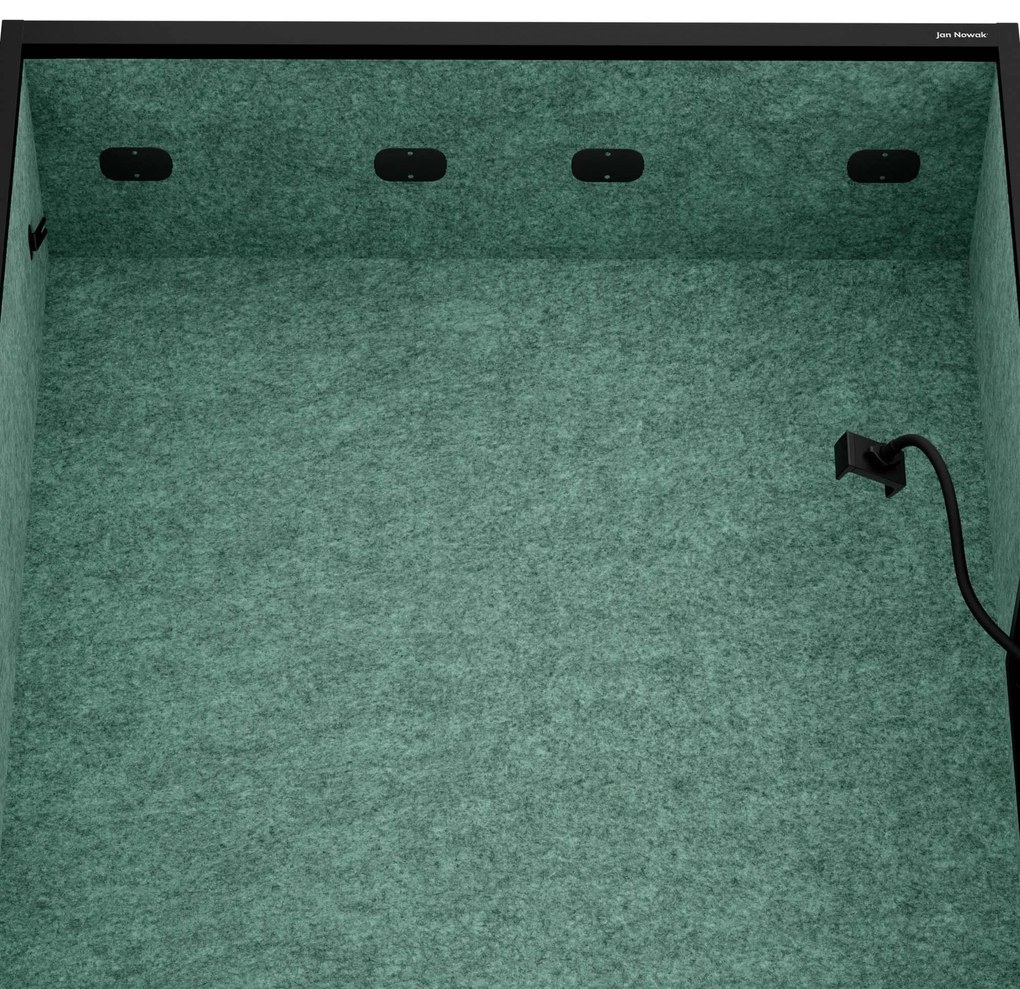 Sally 1150mm korpus Czarny - siedzisko Zielony