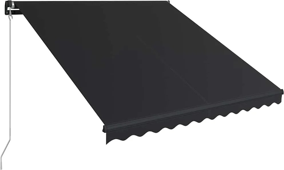 vidaXL antracitszürke kézzel behúzható napellenző 350 x 250 cm