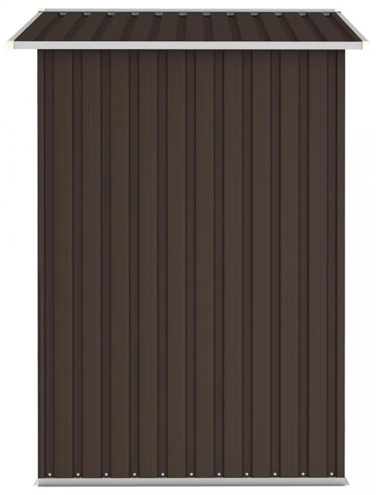barna horganyzott acél kerti fészer 205 x 129 x 183 cm