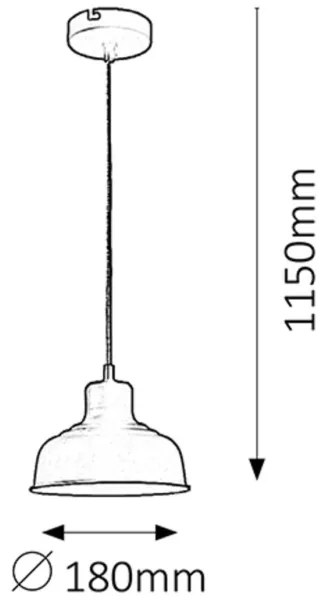 Rabalux 2789 - Csillár OWEN 1xE27/60W/230V