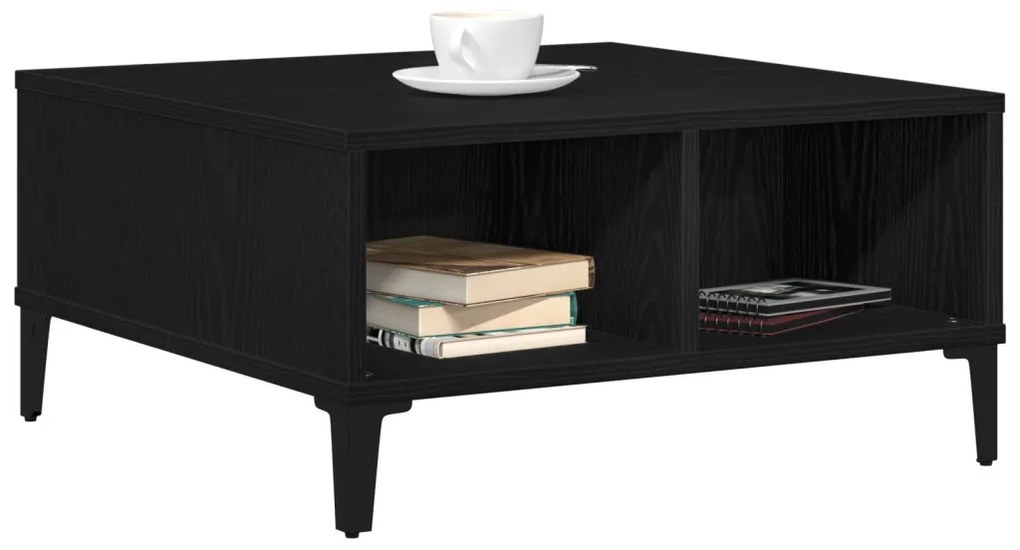 vidaXL Dohányzóasztal Fekete tölgy 60 x 60 x 30 cm