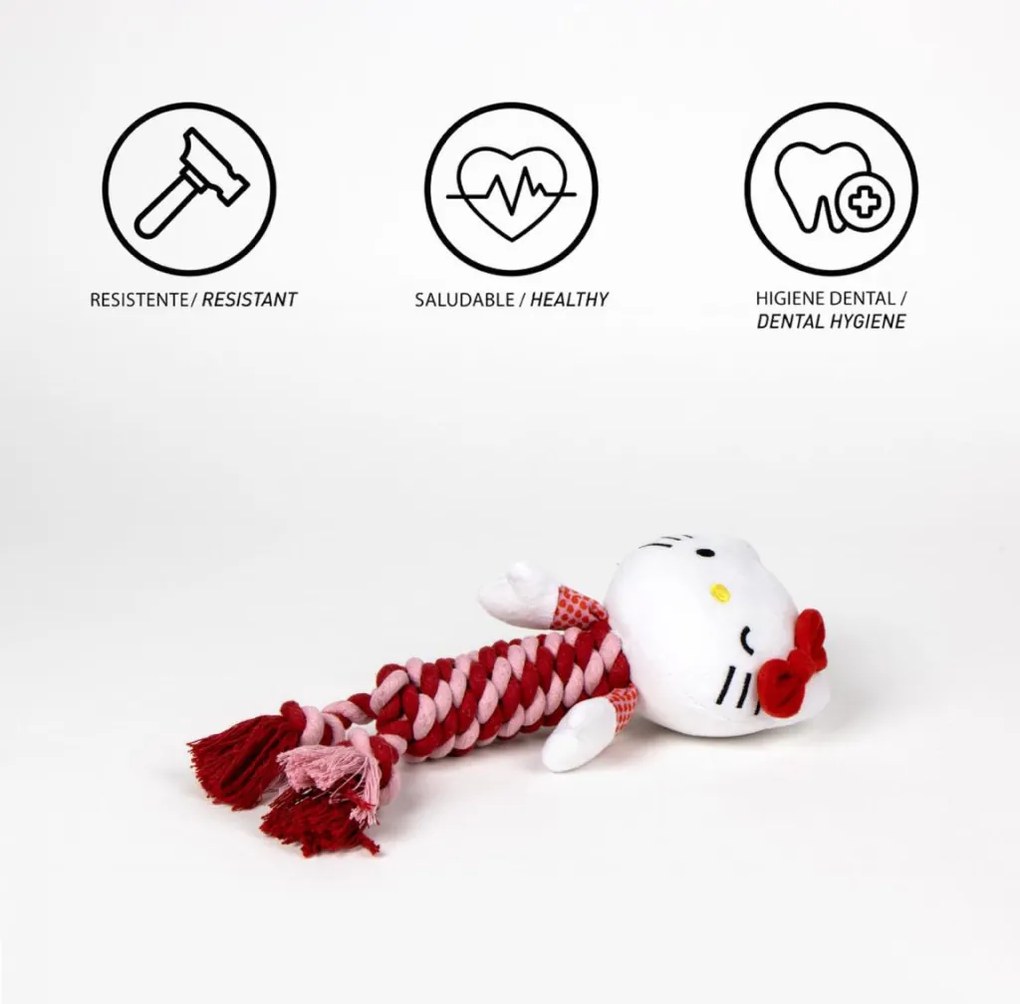 Hello Kitty Red sípoló kötél kutyajáték 30 cm