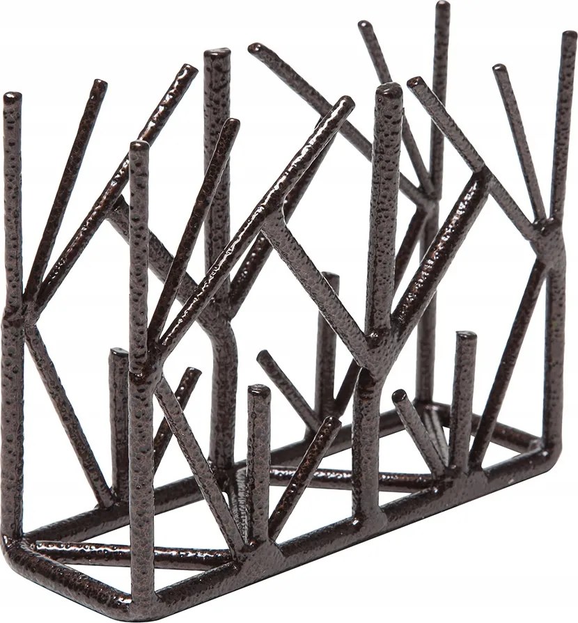 Szalvétatartó, fekete-barna