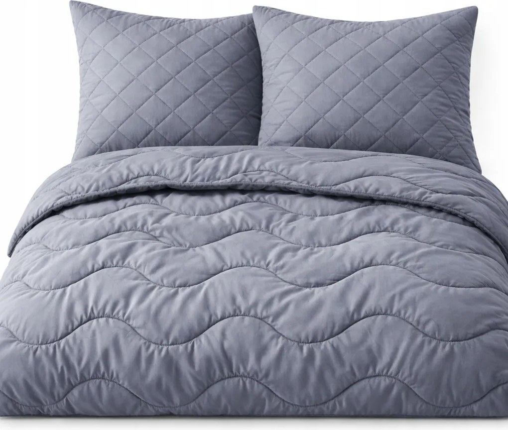 Szett Egész éves paplan szürke meleg bolyhos 160x200 +2x párna 70x80
