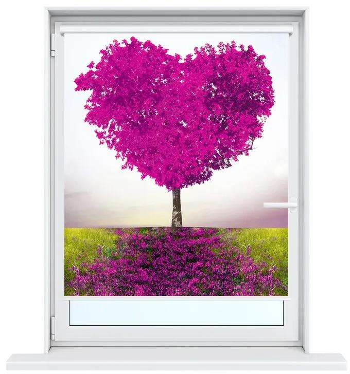 Nyomatos roletta Sötét-rózsaszín szeretetfa