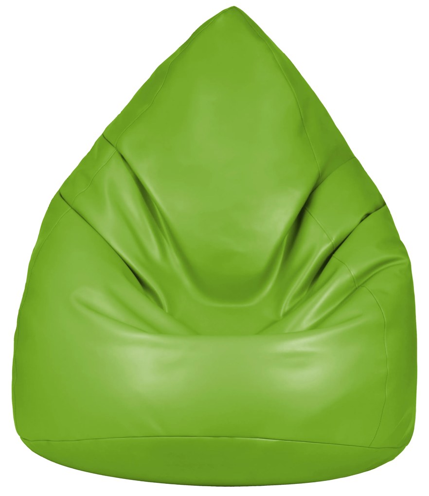 Mini babzsák zöld színű ökobőrből