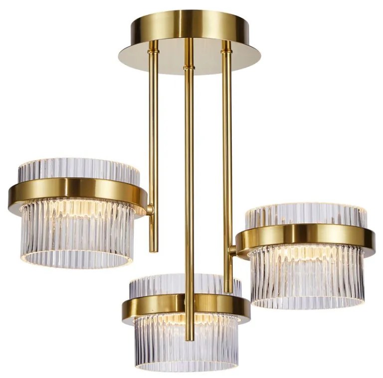 ITALUX 5902854539765 TIARA Glamour Mennyezeti Lámpa Átlátszó, Arany LED IP20