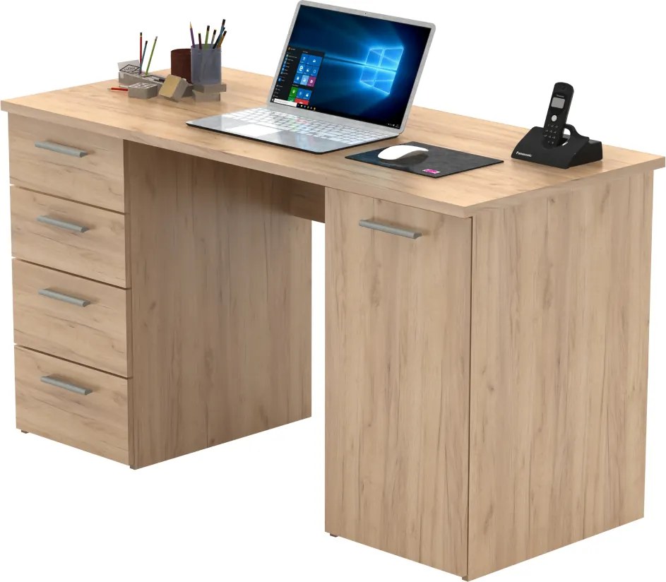 Íróasztal, artisan tölgy, EUSTACH