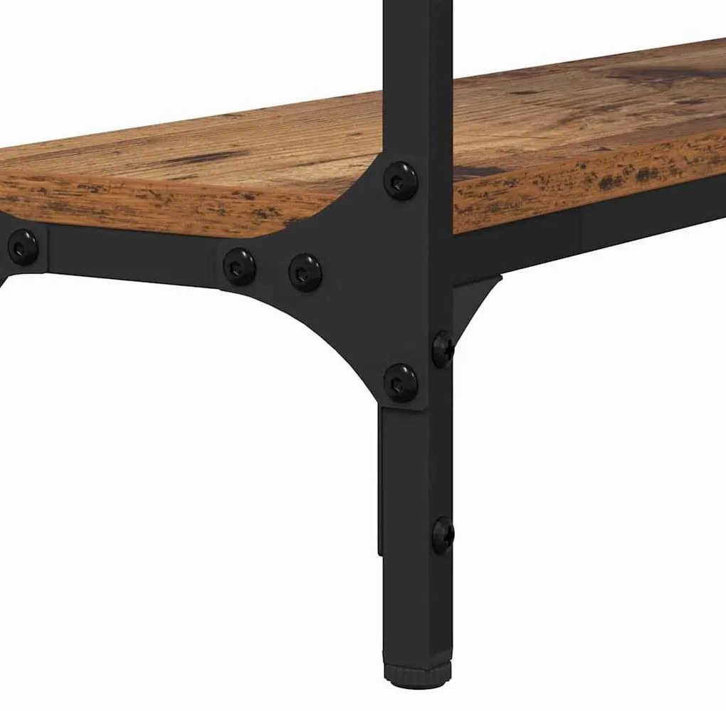 Konzolasztal Régi fa 100 x 22.5 x 75 cm Műgyanta fa és Fém