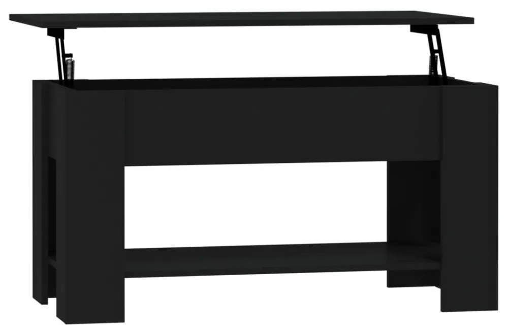 fekete szerelt fa dohányzóasztal 101 x 49 x 52 cm