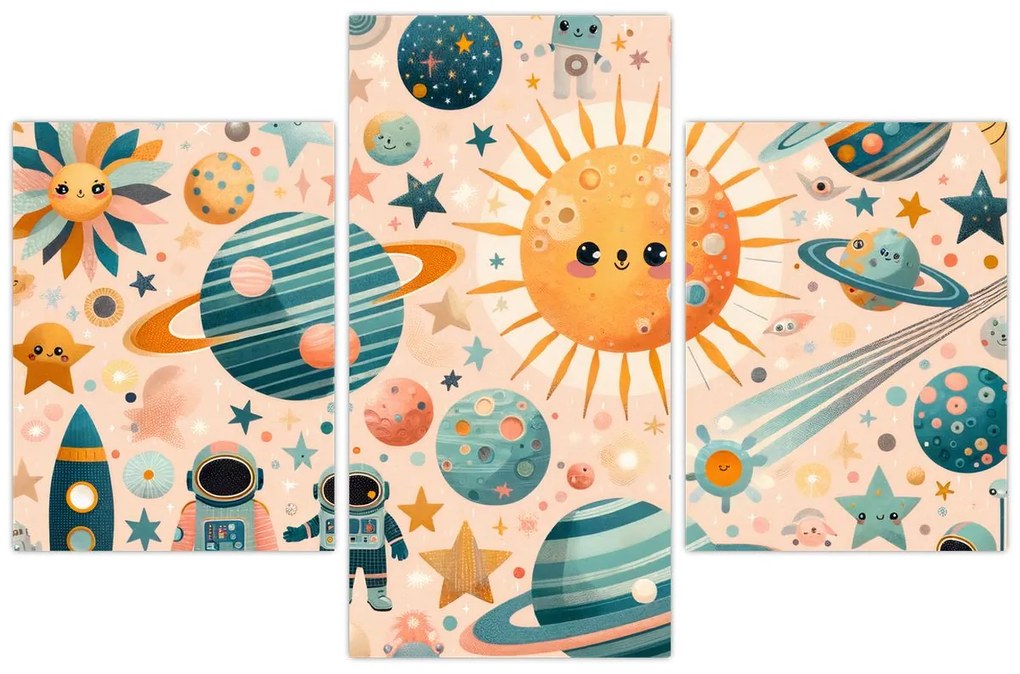 Kép - Darabok az űrből (90x60 cm)