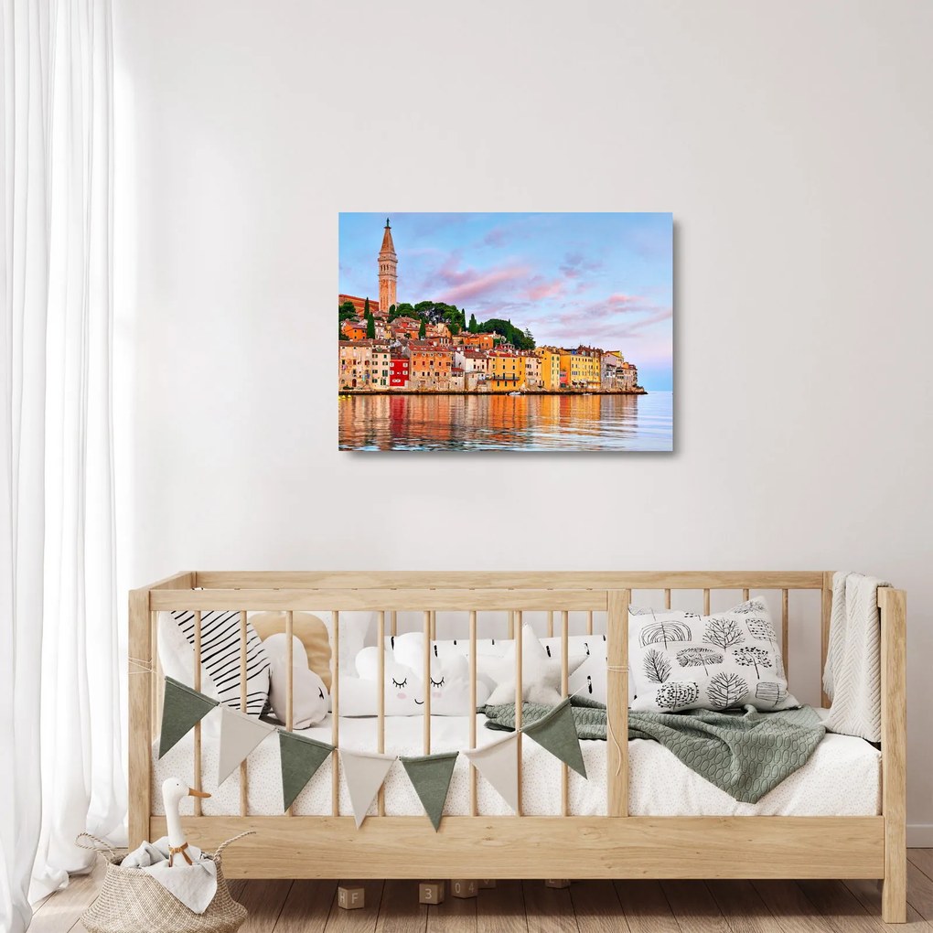 Üveg kép - Rovinj, Horvátország (70x50 cm)