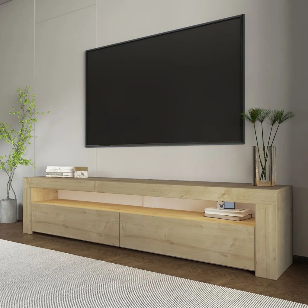 TV-állvány, zafír tölgy, 150 cm