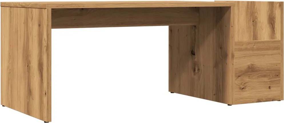 vidaXL kézműves tölgy színű szerelt fa dohányzóasztal 90 x 45 x 35 cm