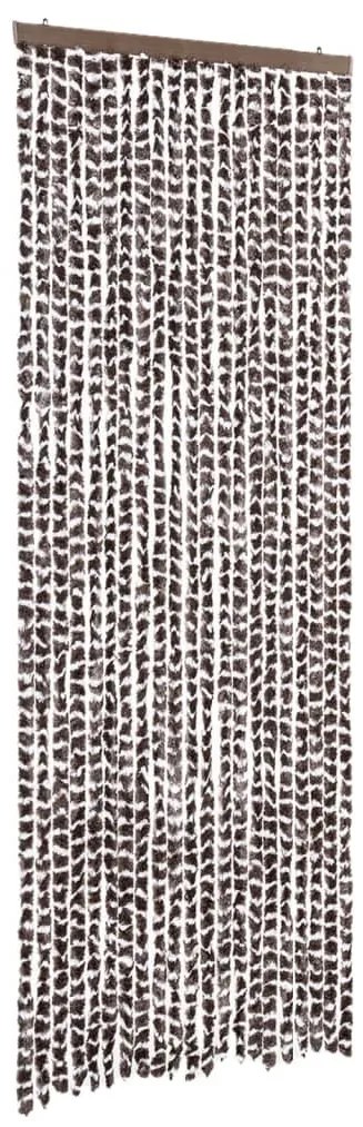 barna és fehér zsenília rovarfüggöny 90 x 200 cm