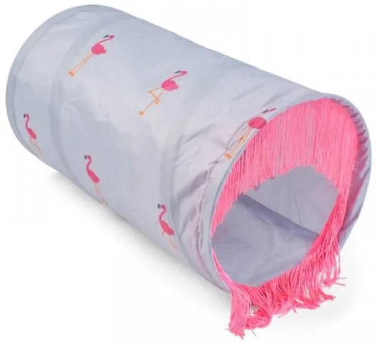 Flamingo textil macskajáték alagút 45 cm