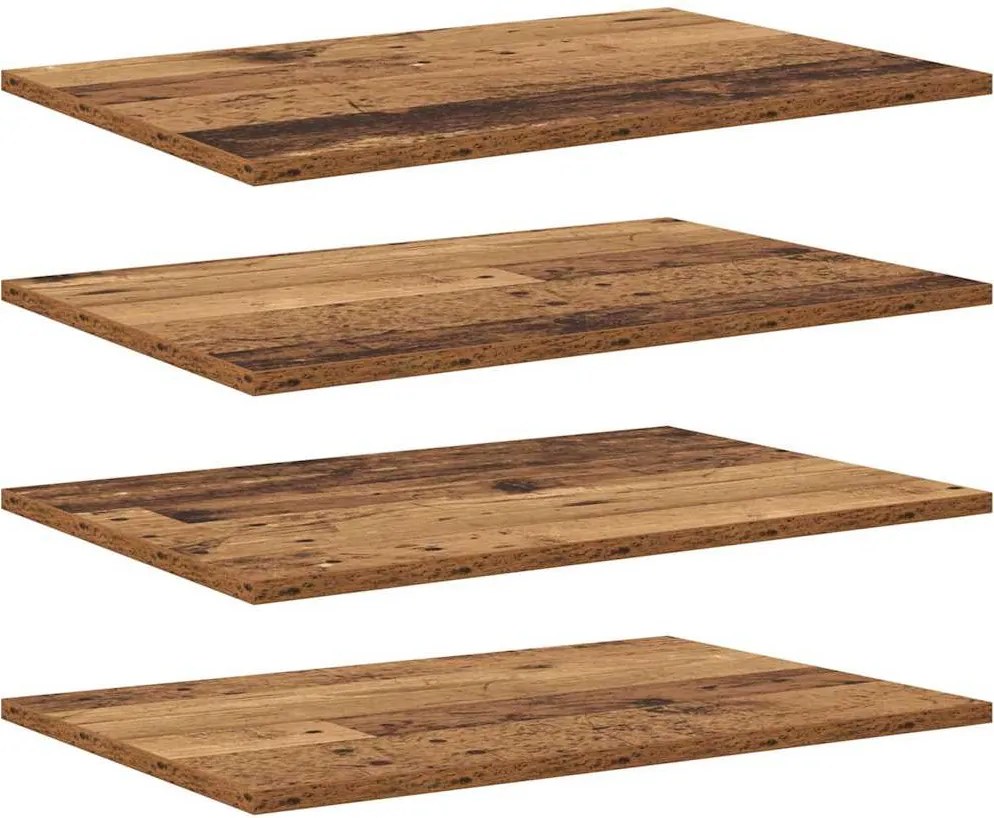 vidaXL Polcos könyvespolc 4 pcs Barna 60 x 40 x 1,5 cm Faanyag