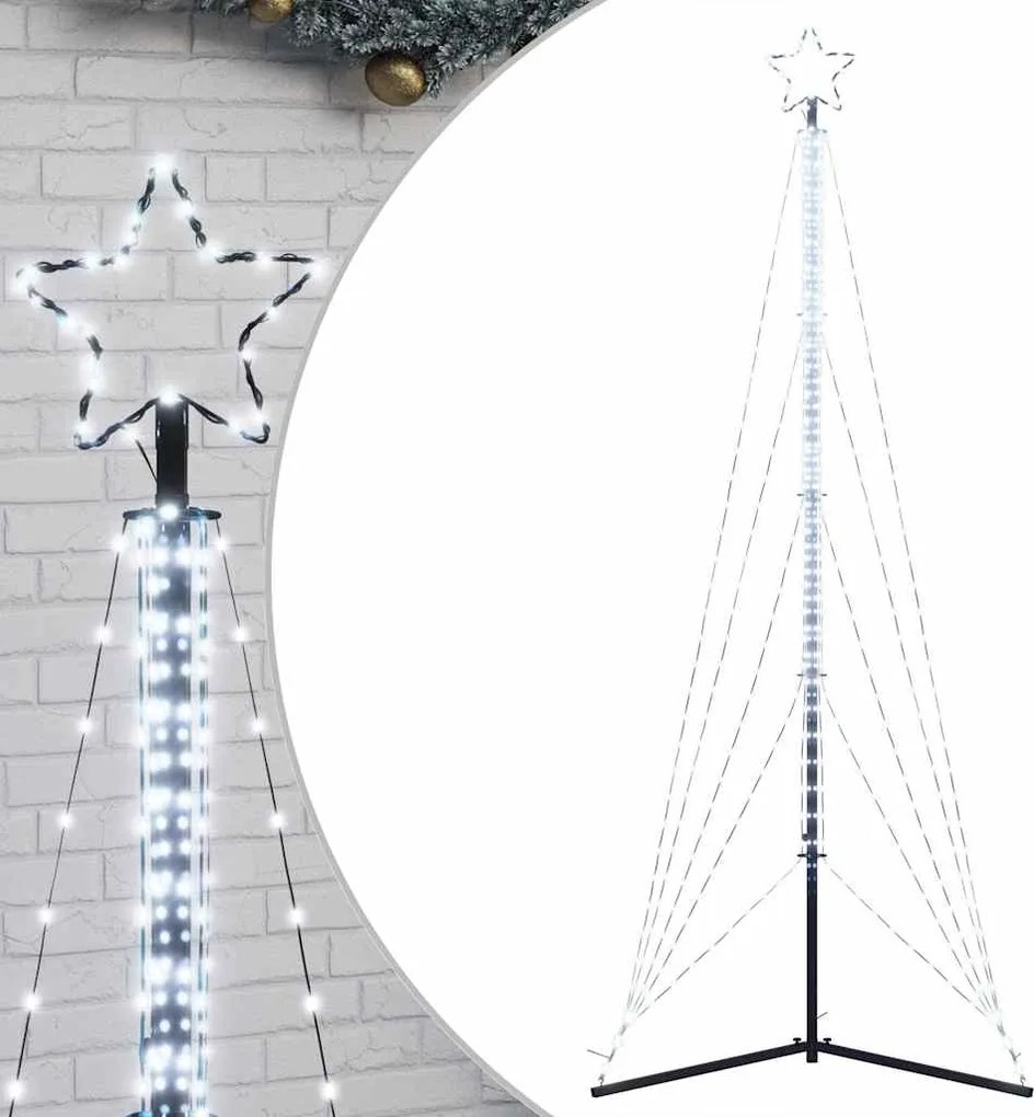 vidaXL hideg fehér LED karácsonyfa 525 LED 302 cm